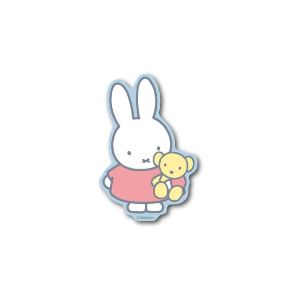 miffy ダイカットビニールミニステッカー ミッフィー&amp;くまちゃん パステル キャラクターステッカ...