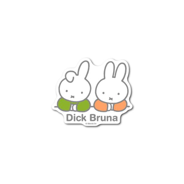 miffy ダイカットビニールミニステッカー ミッフィー＆ダーン キャラクター 絵本 イラスト かわ...