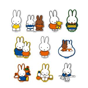 全10種セット miffy ミッフィー キャラクターステッカー まとめ買い 絵本 イラスト かわいい こども ダイカット うさぎ うさこちゃん 人気 MIFSET01｜we-love-sticker