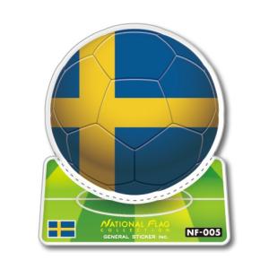 サッカーボールステッカー スウェーデン SWEDEN NF005 スポーツステッカー ワールドカップ｜we-love-sticker
