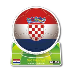 サッカーボールステッカー クロアチア CROATIA NF013 スポーツステッカー ワールドカップ｜we-love-sticker