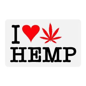 ステッカー NM081 I LOVE HEMPの商品画像