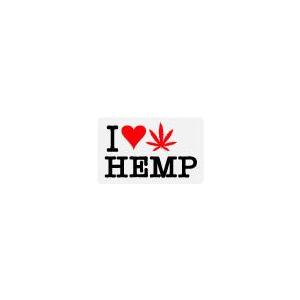 ステッカー NM081 I LOVE HEMPの詳細画像1