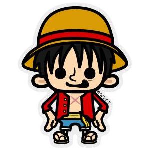 ワンピース パンソンワークス コラボステッカー モンキー・D・ルフィ 2 Sサイズ OPS13 ONE PIECE ステッカー グッズ｜we-love-sticker