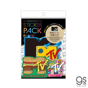 4枚セット ステッカーパック MTV ステッカー アソート 音楽 ミュージック ロゴ 人気 PCK011 gs 公式グッズ｜we-love-sticker