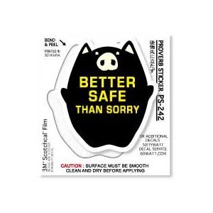 コトワザステッカー 後悔先に立たず PROVERB DECALS PS242 シックスティーワット ...