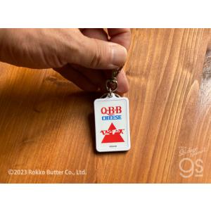 QBBベビーチーズ両面キーホルダー ブラックペ...の詳細画像1