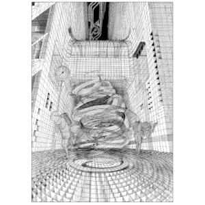 RAW008 楳図かずお アートフォトポスター 絹目写真A4ポスター 洗礼02