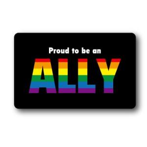 レインボー ステッカー プラウド トゥー ビー アライ Proud to be an ALLY RB002 LGBT 応援 グッズ