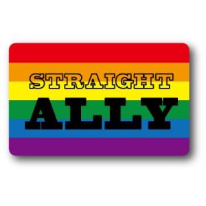 レインボー ステッカー ストレートアライ STRAIGHT ALLY RB003 LGBT 応援 グッズ