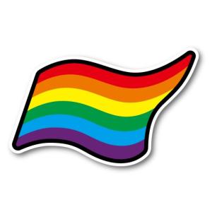 レインボー ステッカー レインボーフラッグ RAINBOW FLAG RB009 LGBT 応援 グッズ