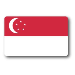SK216 国旗ステッカー シンガポール SINGAPORE 100円国旗 旅行 スーツケース 車 PC スマホ｜we-love-sticker