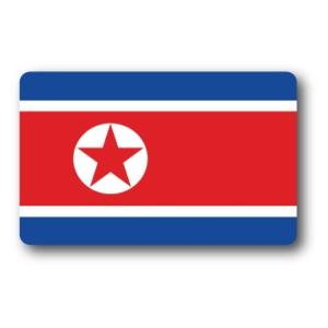 SK223 国旗ステッカー 朝鮮 NORTH KOREA 100円国旗 旅行 スーツケース 車 PC スマホ｜we-love-sticker