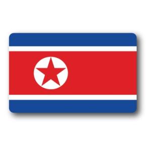 SK223 国旗ステッカー 朝鮮 NORTH KOREA 100円国旗 旅行 スーツケース 車 PC スマホ