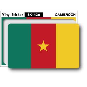 SK436 国旗ステッカー カメルーン CAMEROON 100円国旗 旅行 スーツケース 車 PC スマホ｜we-love-sticker