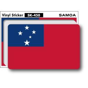 SK450 国旗ステッカー サモア SAMOA 100円国旗 旅行 スーツケース 車 PC スマホ