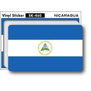 SK460 国旗ステッカー ニカラグア NICARAGUA 100円国旗 旅行 スーツケース 車 PC スマホ｜we-love-sticker