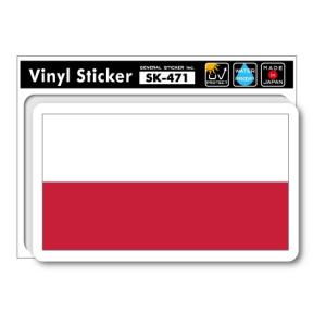 国旗ステッカー ポーランド POLAND SK471 旅行 スーツケース 車 PC スマホ｜we-love-sticker