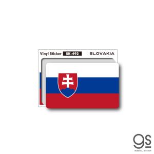 国旗ステッカー スロバキア SLOVAKIA 100円国旗 旅行 スーツケース 車 PC スマホ SK492 gs グッズ｜we-love-sticker
