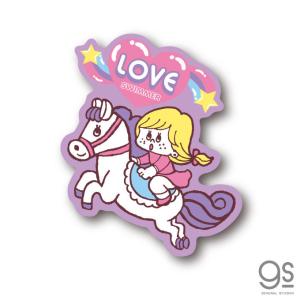 SWIMMER LOVE キャラクターステッカー スイマー ブランド イラスト かわいい パステル レトロ 雑貨 SWM011 gs 公式グッズ｜we-love-sticker