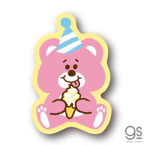 SWIMMER クマ ソフトクリーム ミニステッカー キャラクターステッカー スイマー ブランド イラスト かわいい パステル レトロ 雑貨 SWM023 gs 公式グッズ