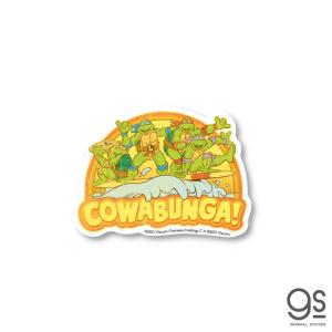 ミュータント・タートルズ COWABUNGA! ミニ キャラクターステッカー レトロ 忍者タートルズ 亀 映画 アニメ アメコミ TTS014 gs 公式グッズ｜we-love-sticker