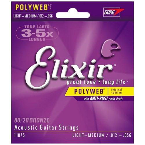 Elixir エリクサー アコースティックギター弦 POLYWEB 80/20ブロンズ Light ...