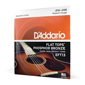 D'Addario ダダリオ アコースティックギター弦 Flat Tops フォスファーブロンズ Resophonic Guitar .016-.05｜we-st-villa-ge