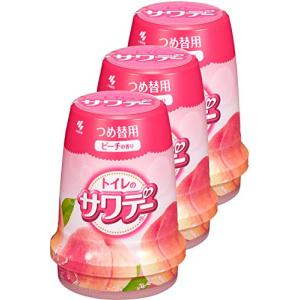 【まとめ買い】サワデー 気分はじけるピーチの香り 消臭芳香剤 トイレ用 詰め替え用 140g×3個｜we-st-villa-ge