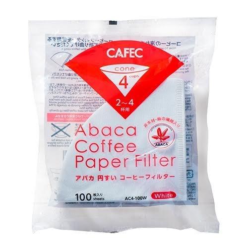 CAFEC アバカ円すいコーヒーフィルター2-4杯用 100枚入り 3個パック AC4-100W
