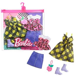 バービー(Barbie) ファッション2パック ローズ&イエロー 【着せ替え人形用ドレス アクセサリー】【専用収納ケース付き】【3歳~】 GRC83｜we-st-villa-ge