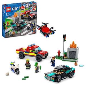 レゴ(LEGO) シティ 出動！しょうぼうレスキュー & ポリスチェイス 60319 おもちゃ ブロック プレゼント 消防 しょうぼう 警察 けいさつ｜we-st-villa-ge