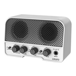 LEKATO ミニギターアンプ エレキギターアンプ 2つサウンドチャンネル 5W Bluetooth機能 ヘッドホン端子搭載 音量調節 小型 自宅 練｜we-st-villa-ge