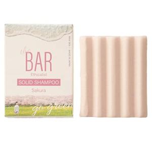 TheBAR 固形シャンプー 低刺激 泡立ち 機能性成分配合 高濃度 オーガニック ソリッド シャンプーバー Sakura 日本製 サクラの香り