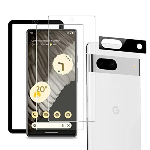 【指紋認証対応】 Google Pixel 7A 対応 ガラスフィルム（２枚入り）＋カメラフィルム（...