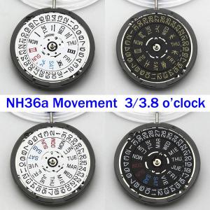 ムーブメント 腕時計 パーツ 交換 Nh36ムーブメント3/3.8クラウン,デュアルカレンダー,自動メカニズム,siko nh36aムーブメ