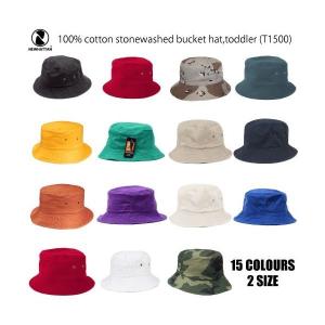 ニューハッタン NEWHATTAN 100% cotton バケットハット 帽子 無地 16色 2サイズ 1500