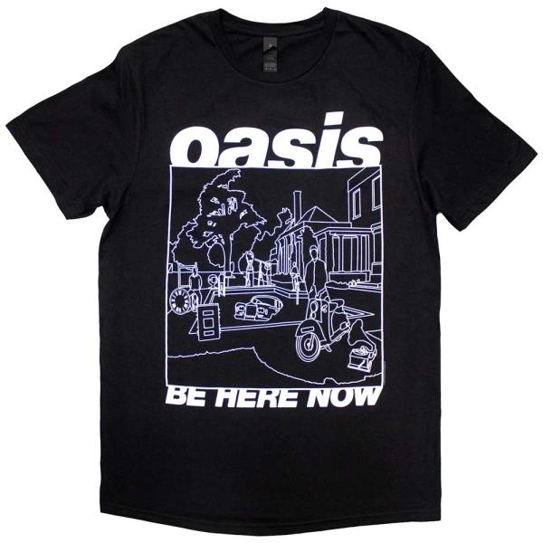 【公式新品】OASIS - BE HERE NOW LINE DRAWING オアシスTシャツ