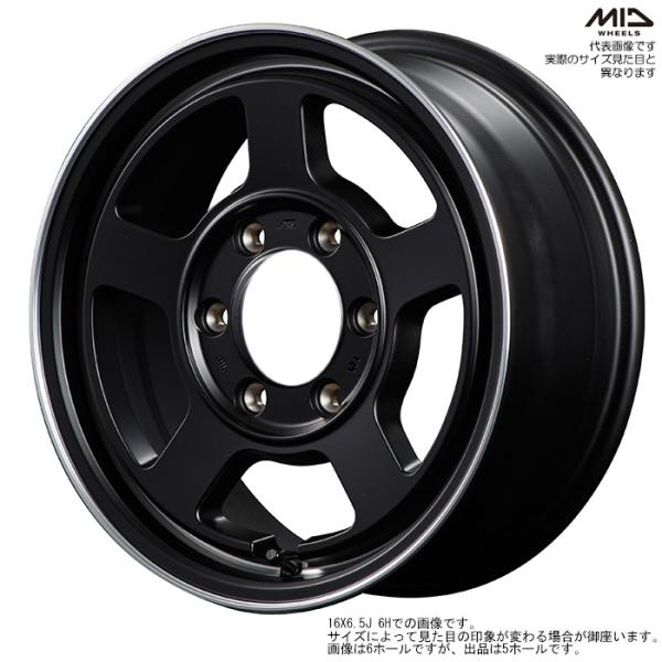 シカゴ5 ブラック 16×5.5J+20 5H 139.7 4本 ジムニー JB64W JB23W ...