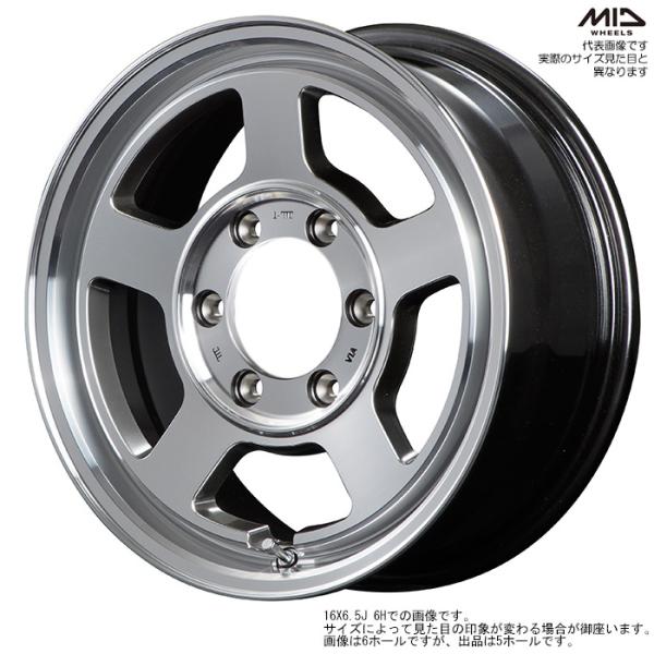 シカゴ5 グレー 16×5.5J+20 5H 139.7 4本 ジムニー JB64W JB23W M...