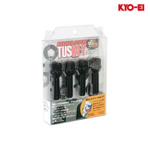 KYO-EI ブルロック タスキー ボルト ロックボルト M14XP1.5 60度テーパー 首下・28mm ブラック 1セット(4個入り)