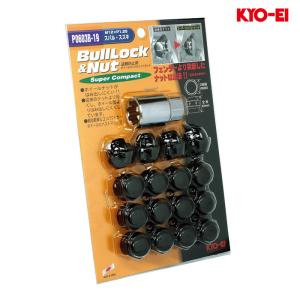 KYO-EI ブルロック スーパーコンパクト ロックナットセット M12XP1.25 19HEX ブラック 1セット(16個入り)