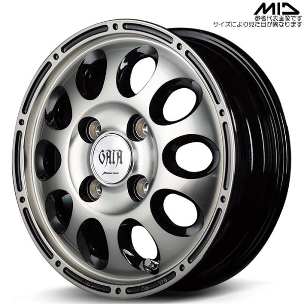 MID GAIA ガイアクロス 1本 12×4.00B+42 4H 100 φ67 軽バン、軽トラッ...