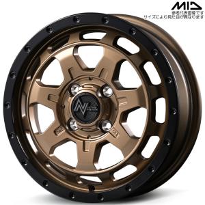 MID M7 PHALANX マットブロンズ 1本 14×4.5J+45 4H 100 φ67.1 マットブロンズ/リムブラック マルカサービス アルミホイール