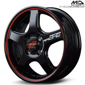 マルカサービス MID RACING R50 4本 18×8.0J+45 5H 114.3 φ73 ブラック