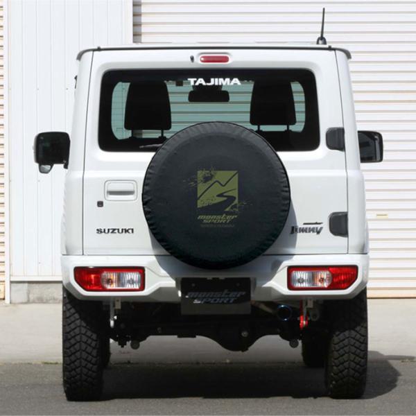 モンスタースポーツ スペアタイヤカバー(ソフトタイプ) スクエアグリーン ジムニーシエラ JB74W...