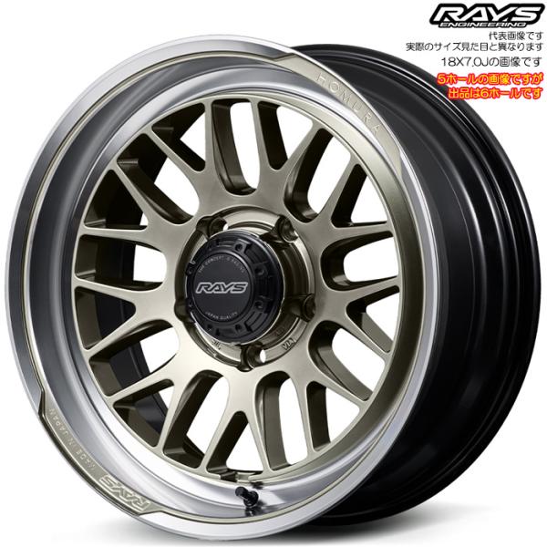 レイズ 2x9L-RA (XDJ) 4本 17×8.5J-10 6H 139.7 φ106.1 RA...