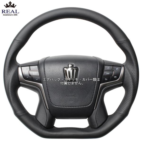 REAL Dシェイプ ナッパオールレザー アルファードハイブリッド AYH30W レアル ステアリン...