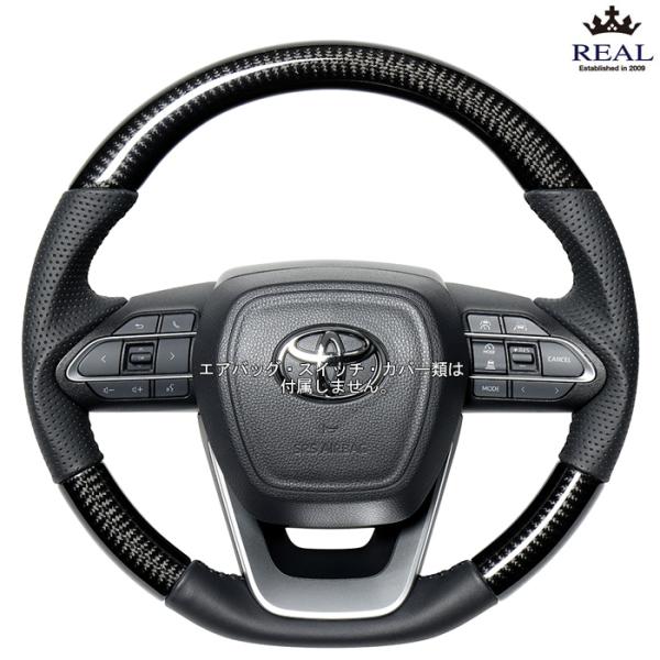 REAL ブラックカーボン ヴォクシーハイブリッド ZWR90W ZWR95W レアル ステアリング...