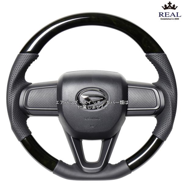 REAL ブラックウッド タント タントカスタム LA650S LA660S レアル ステアリング ...